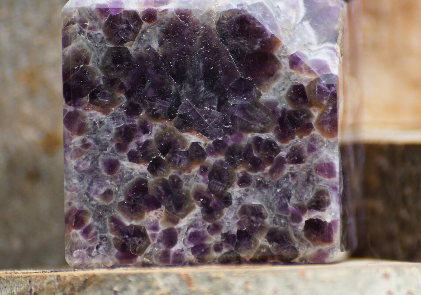 CHEVRON AMETHYST CUBES