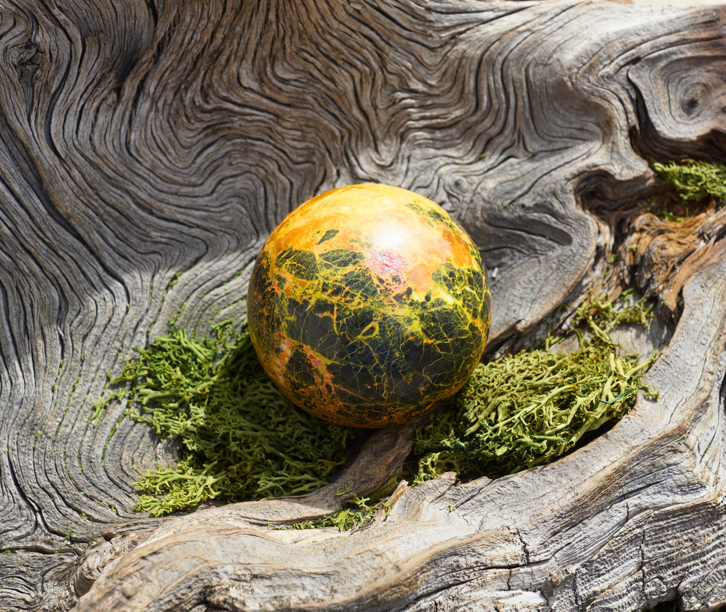 GREEN/YELLOW JASPER SPHERE